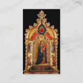 ヴァージンと天使の金ゴールド神聖なアートアイコン 名刺 (裏面)