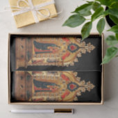 ヴァージンと天使の金ゴールド神聖なアートアイコン 薄葉紙 (ギフト)