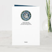 ヴァージンと天使を持つ子供、ラウンドブルーサファイア シーズンカード (裏面)