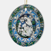 ヴァージンと天使を持つ子供,写真テンプレート セラミックオーナメント (左)