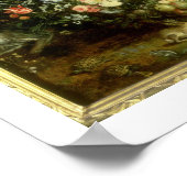 ヴァージンと子どもが果物と果物の花束の中に ポスター (角)