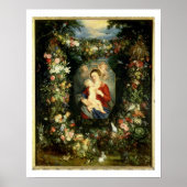 ヴァージンと子どもが果物と果物の花束の中に ポスター (正面)