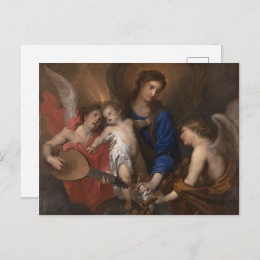 ヴァージンと子ども(音楽を通して天使をつくる) ポストカード (正面/裏面)