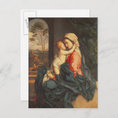 ヴァージンと子供が抱き締める ポストカード (正面/裏面)