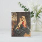 ヴァージンと子供が抱き締める ポストカード (スタンド正面)