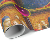 ヴァージンと子供とエンジェルズフラアンジェリコクリスマス ラッピングペーパー (ロールコーナー)