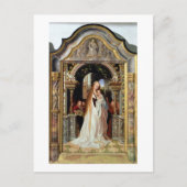 ヴァージンと子供と三天使、中央パネル ポストカード (正面)