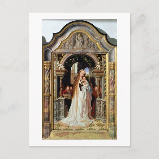 ヴァージンと子供と三天使、中央パネル ポストカード (正面)