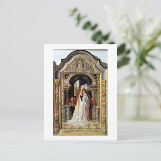 ヴァージンと子供と三天使、中央パネル ポストカード (スタンド正面)