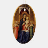 ヴァージンと子供と天使，ブルーサファイア セラミックオーナメント (右)