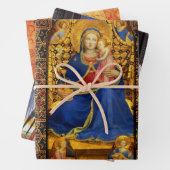 ヴァージンと子供と天使,聖人フラアンジェリコ ラッピングペーパーシート (インサイチュ)