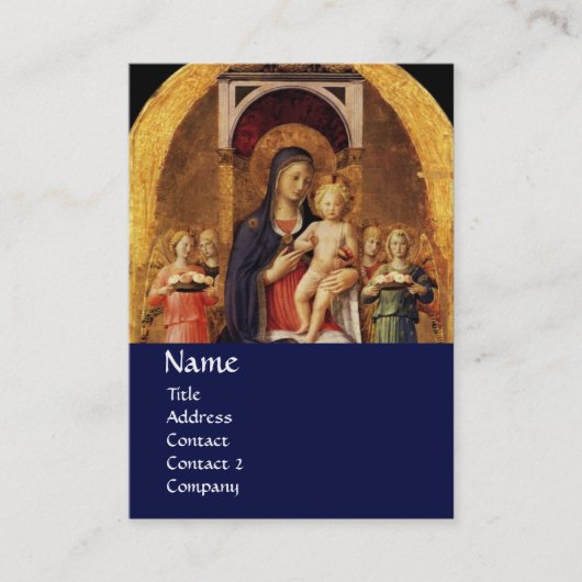 ヴァージンと子供と天使，青 名刺 (正面)