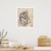 ヴァージンと子供と聖アン, c.1501-10 (ペンと ポスター (キッチン)