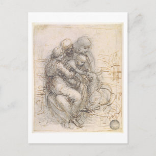 ヴァージンと子供と聖アン, c.1501-10 (ペンと ポストカード