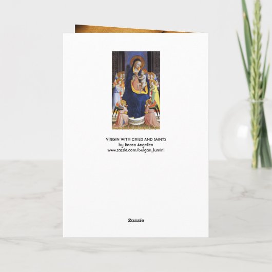 ヴァージンと子供の天使と聖人,ブルーサファイア カード (裏面)