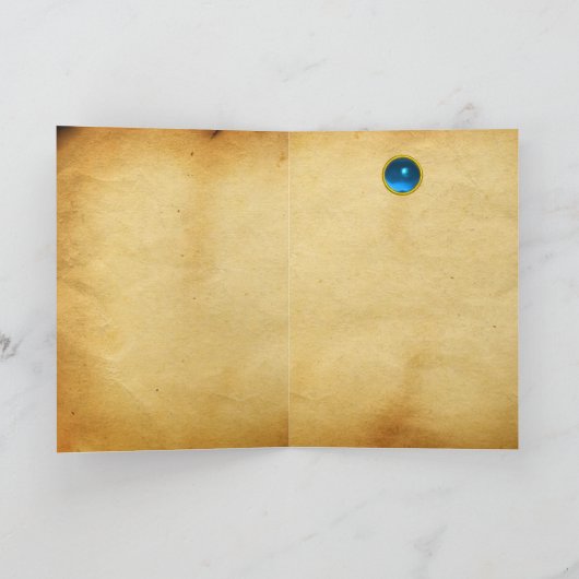 ヴァージンと子供の天使と聖人，ブルーサファイア カード (内部)