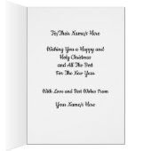 ヴァージンと子供のApple TVintageアートクリスマスカード (内側 (右))