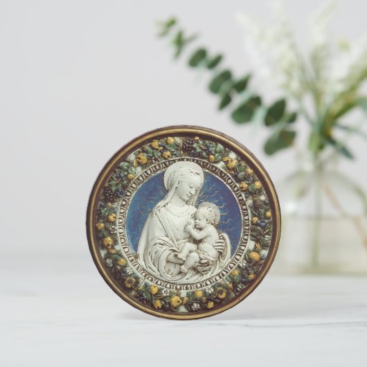 ヴァージンと子供フローラクラウンブルージェムクリスマス 招待状 (スタンド正面)