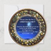 ヴァージンと子供フローラクラウンブルージェムクリスマス 招待状 (裏面)