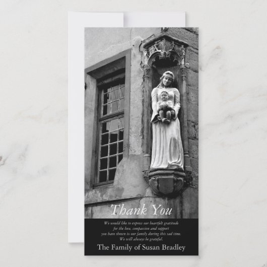 ヴァージンと子供2悔やみや弔慰ありがとう サンキューカード (正面)