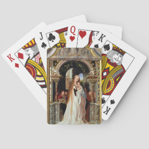 ヴァージンと子供3人の天使を持つ中央のパネル トランプ