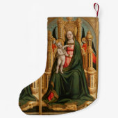 「ヴァージンと子供」アートのクリスマスストッキング スモールクリスマスストッキング (裏面)
