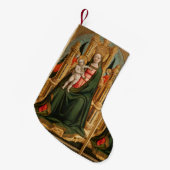 「ヴァージンと子供」アートのクリスマスストッキング スモールクリスマスストッキング (正面 (吊り時))
