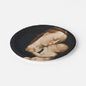 ヴァージンと子供 – クリスマスホリデー紙プレート ペーパープレート (アングル)