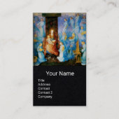 ヴァージンと子供、ブルーミュージカルエンジェルズブラック紙 名刺 (正面)