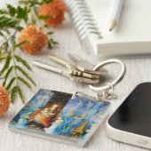 ヴァージンと子供 – 天使のコンサート祈りの言葉 キーホルダー (正面右)