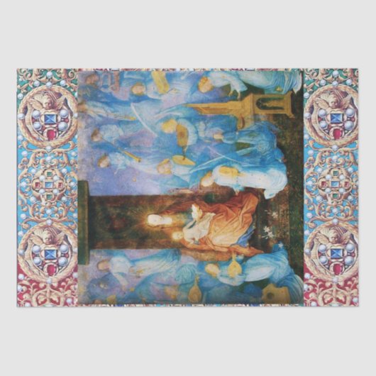 ヴァージンと子供、天使のコンサート、宝石大切。 薄葉紙 (正面)