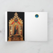 ヴァージンと子供,天使の金ゴールド神聖なアートブルージェム シーズンカード (内部)