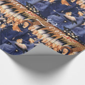 ヴァージンと子供、天使、クリスマス喜び平和の愛 ラッピングペーパー (角)