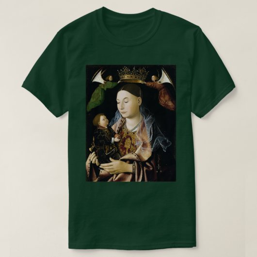 ヴァージンと子供Antonello da Messina著 Tシャツ (デザイン正面)