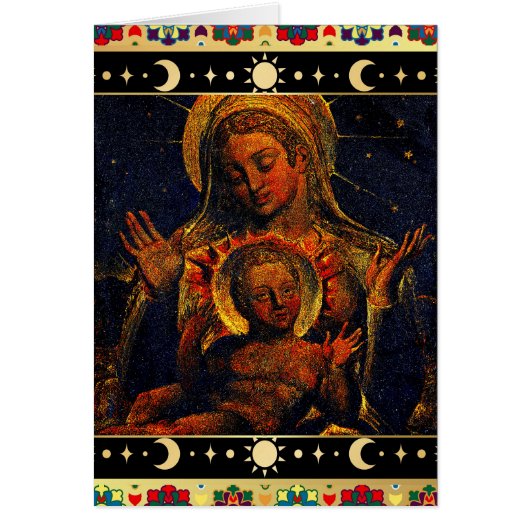 ヴァージンと子供William Blake Christmas Card (正面)