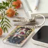 ヴァージンと子,アベマリア祈りの言葉パーチメント キーホルダー (正面右)