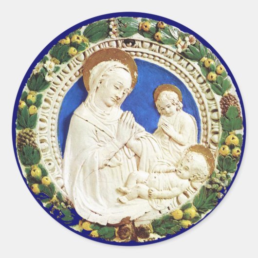 ヴァージンと子,フローラクリスマスクラウン ラウンドシール (正面)