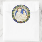 ヴァージンと子,フローラクリスマスクラウン ラウンドシール (バッグ)