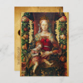 ヴァージンと子，羊皮紙 ポストカード (正面/裏面)