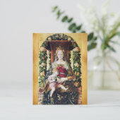 ヴァージンと子，羊皮紙 ポストカード (スタンド正面)