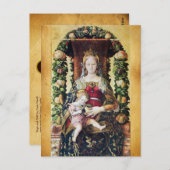 ヴァージンと子，羊皮紙 ポストカード (正面/裏面)