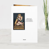 ヴァージンと子,赤ルビークリスマスグリーティング シーズンカード (裏面)