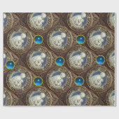 ヴァージンと子,青いサファイア宝石 ラッピングペーパー (フラット)