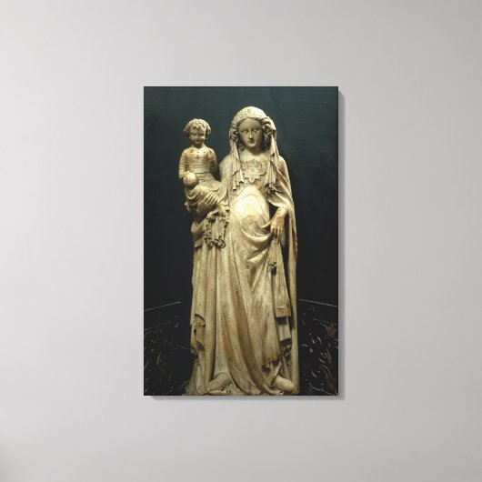 ヴァージンと子, c.1375 (alabaster) キャンバスプリント (正面)