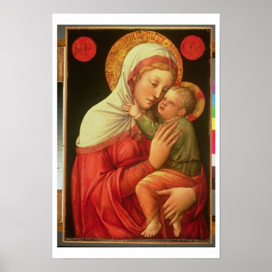 ヴァージンと子, c.1465 (パネル上の油) ポスター (正面)