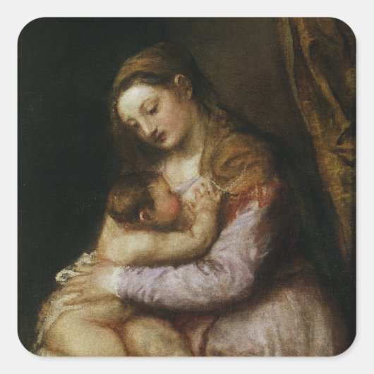 ヴァージンと子， c.1570-76 スクエアシール (正面)