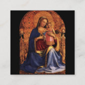 ヴァージンと聖人付き黒 スクエア名刺 (裏面)