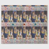 ヴァージンと聖人,赤い青い宝石 ラッピングペーパー (フラット)