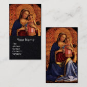 ヴァージンと聖人，黒い紙 名刺 (正面/裏面)