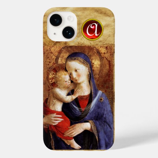 ヴァージンと赤ルビーモノグラム Case-Mate iPhoneケース (裏面)